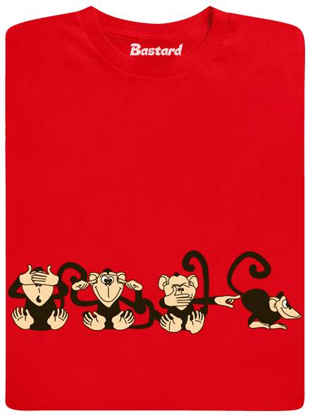 Opice červené pánské tričko