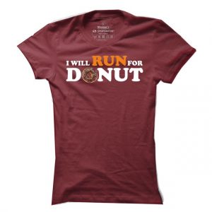 Dámské běžecké tričko I will run for Donut
