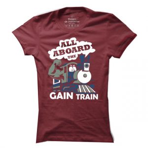 Dámské fitness tričko All aboard the gain train