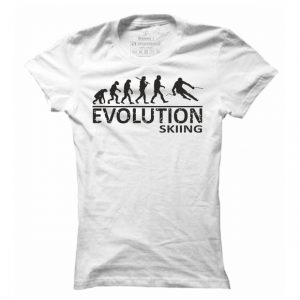 Dámské lyžařské tričko Lyže evoluce