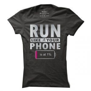 Dámské tričko na běh Run like your phone