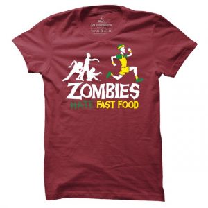 Pánské běžecké tričko Zombies hate fast Food