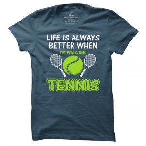 Pánské tenisové tričko Life is always better