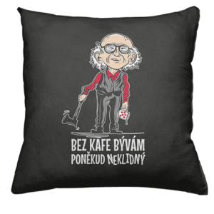 Neklidný bez kafe polštář